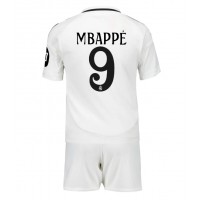 Dres Real Madrid Kylian Mbappe #9 Domaci za djecu 2024-25 Kratak Rukav (+ kratke hlače)